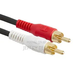 RCA Male Plug to 2x RCA Male Plug Adapter Y-Cable Y Splitter