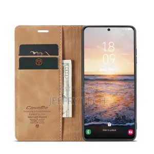 Samsung Galaxy S23+ Flip Leather Phone Case - Brown
