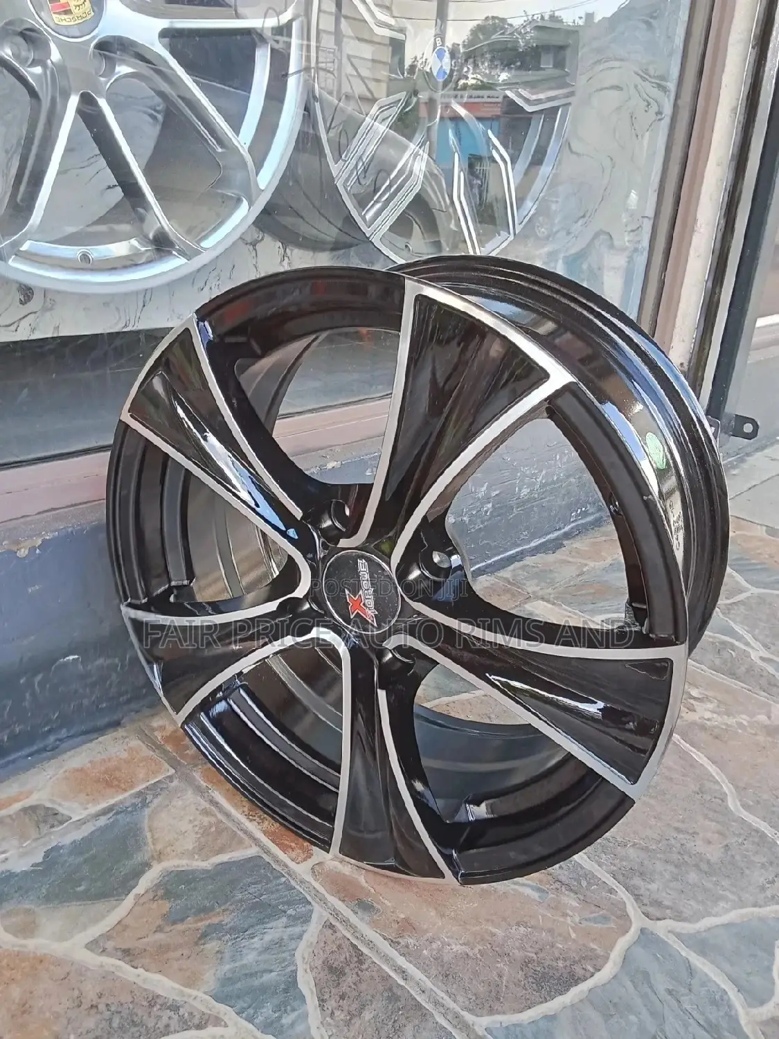 Rims Size 15/4/100 Black Plain SPRTS Imasr