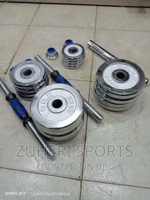 30kg Adjustable Dumbbell + Barbell Set With Barbell Connecto