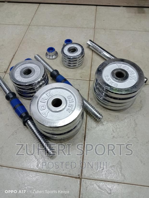 30kg Adjustable Dumbbell + Barbell Set With Barbell Connecto