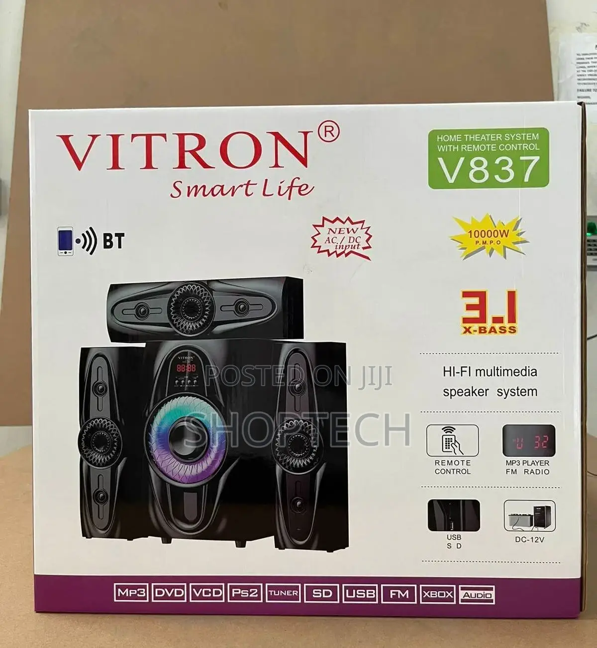 *Vitron Woofer 3.1 V837 Hometheatre System