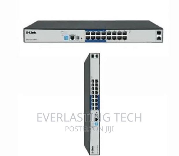 .D-Link DGS-F1210-18PS-E 16-Port Gigabit Long Range 250m Poe