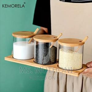 Glass Spice Jar 3in1 With Spoon - thumbnail 2