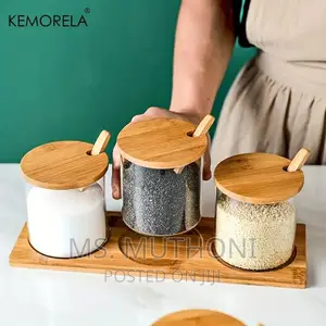 Glass Spice Jar 3in1 With Spoon