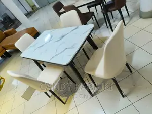Classy Pure Marble 4 Seater Dining Table Set