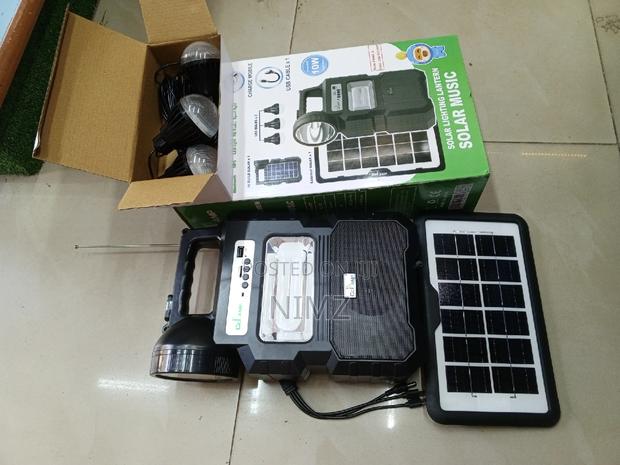 Solar Lighting System With Dual Solar Panel, 3 Bulbs, - thumbnail 2