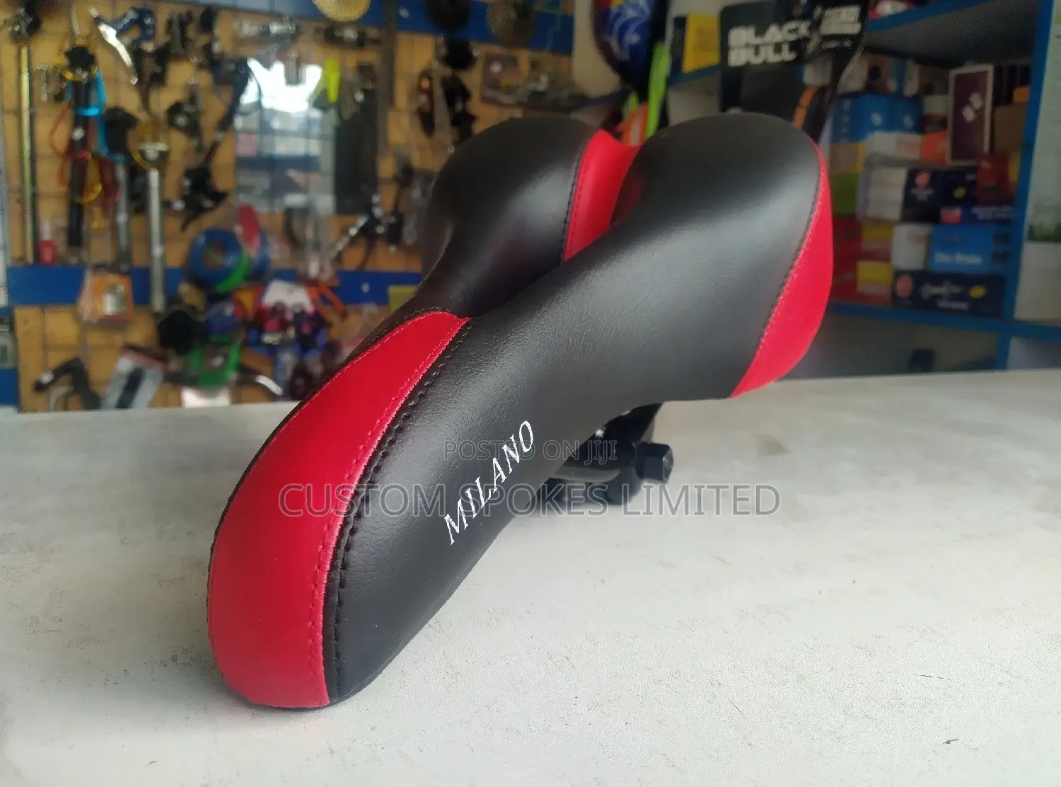 Red and Black Padded Saddle