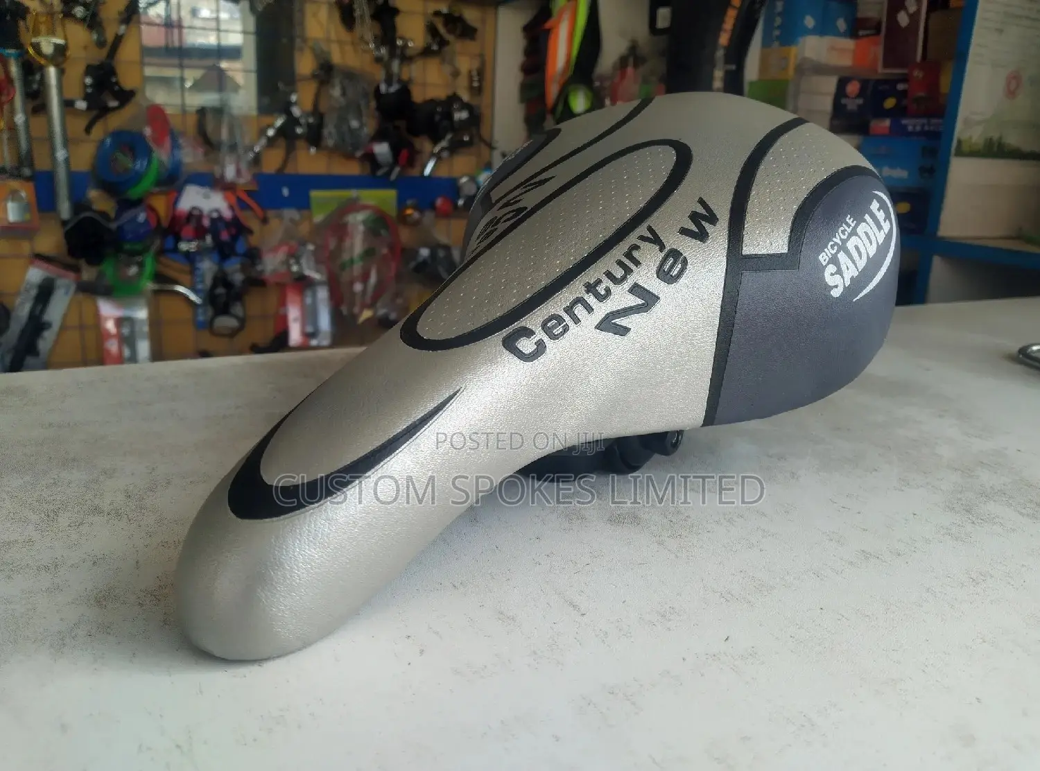 Silver Padded Bike Seat
