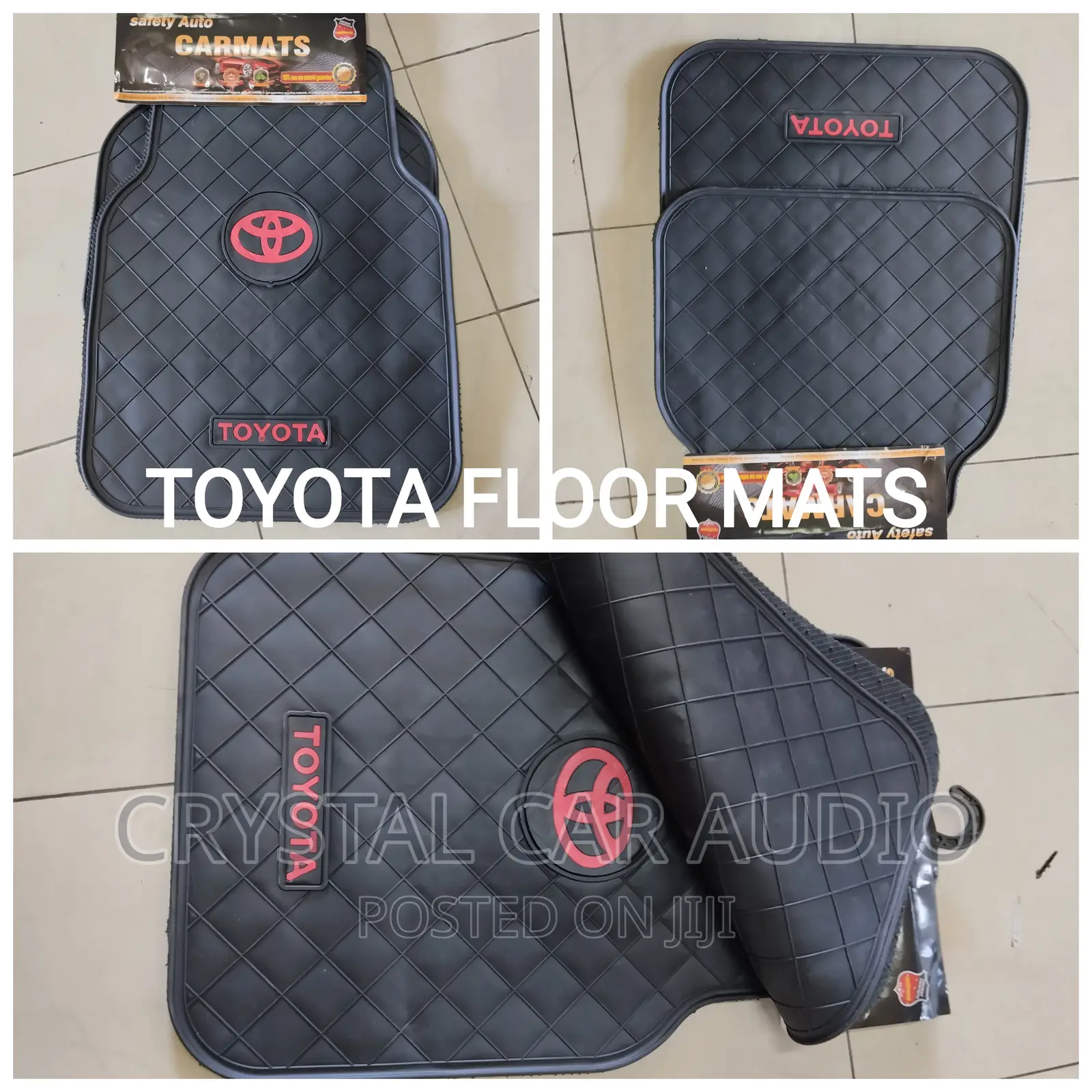Toyota Rubber Floor Mats 5 Pc Set Black in Nairobi Central Vehicle