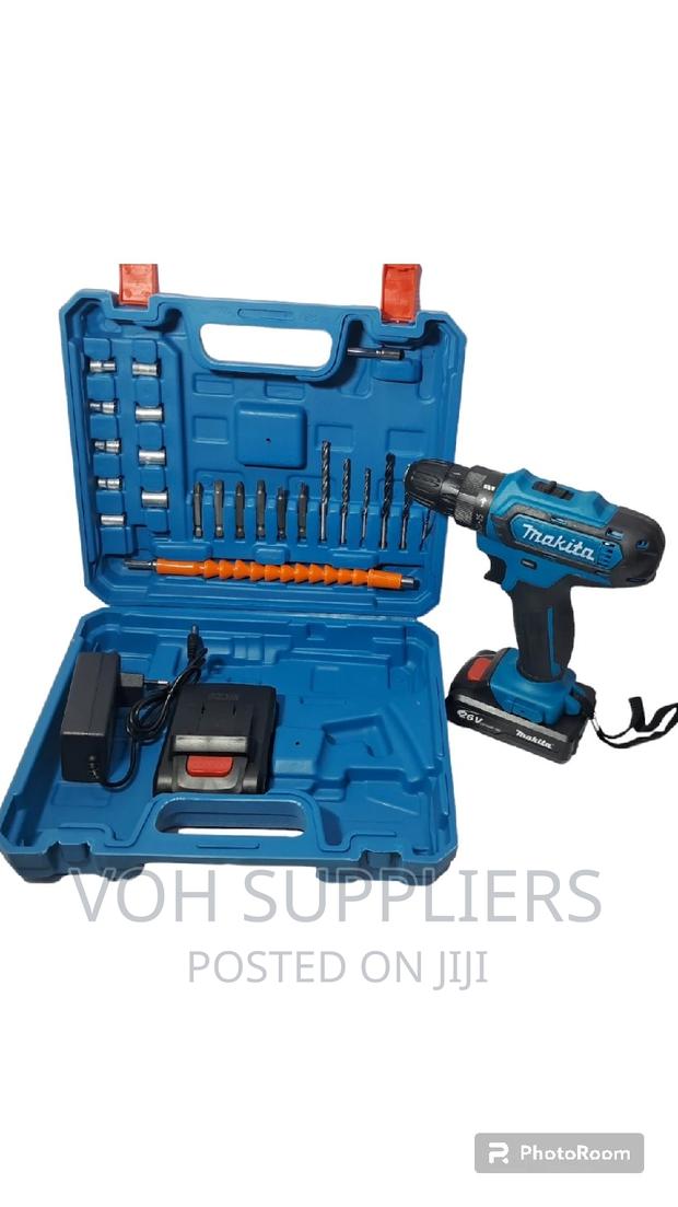 Cordless Drill With Two 26V Lithium Batteries . - main view