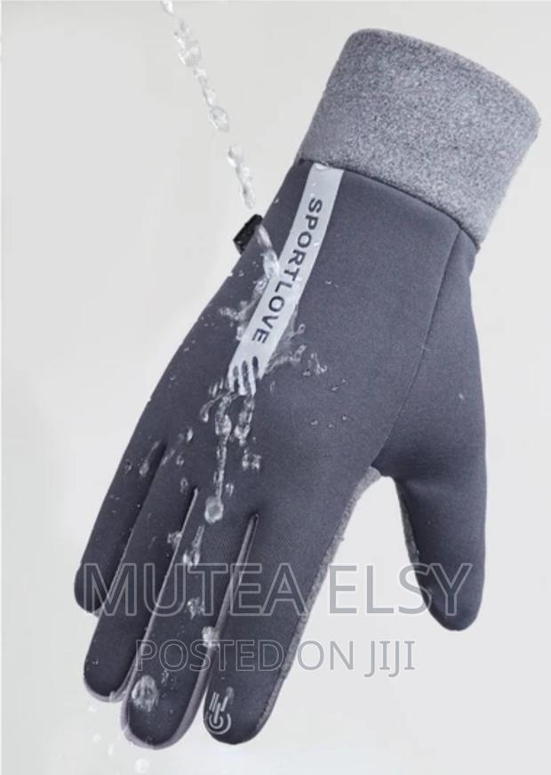 Grey Velvet Sport Gloves