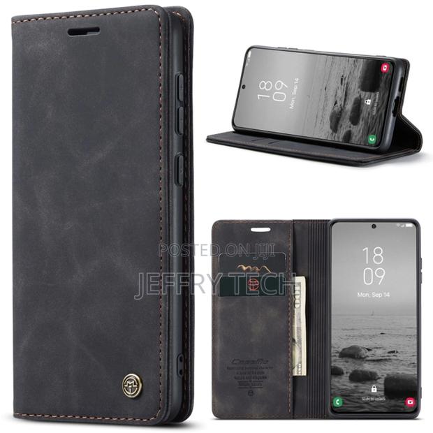 Samsung Galaxy S23 5G Caseme Flip Leather Phone Case - Black