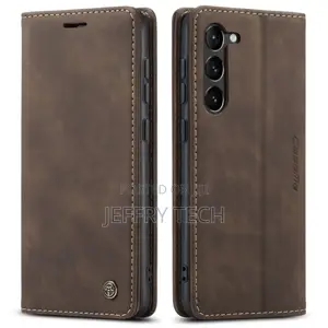 Samsung Galaxy S23+ 5G Caseflip Leather Phone Case - Coffee