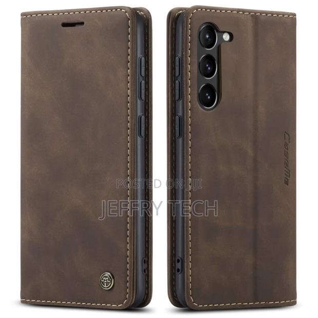 Samsung Galaxy S23+ 5G Caseflip Leather Phone Case - Coffee - thumbnail 2