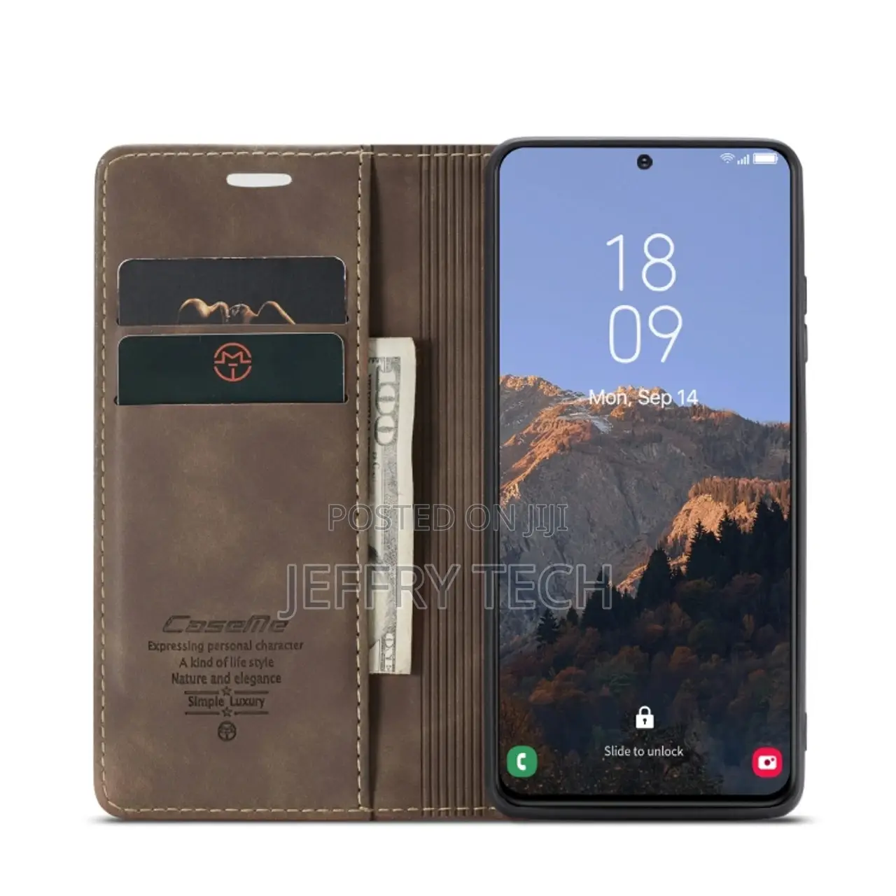 Samsung Galaxy S23+ 5G Caseflip Leather Phone Case - Coffee