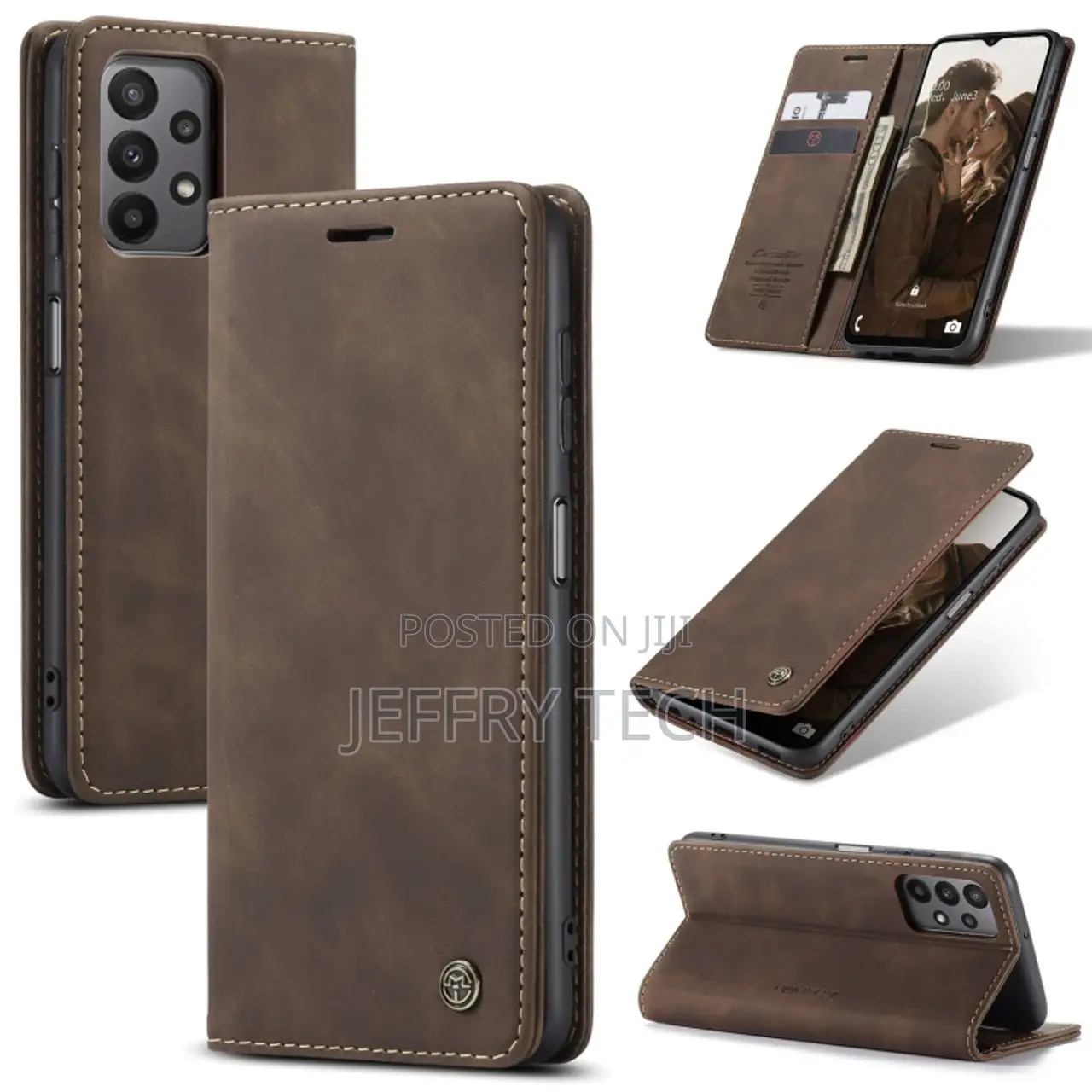 Samsung Galaxy A23 Caseme Flip Leather Phone Case - Coffee