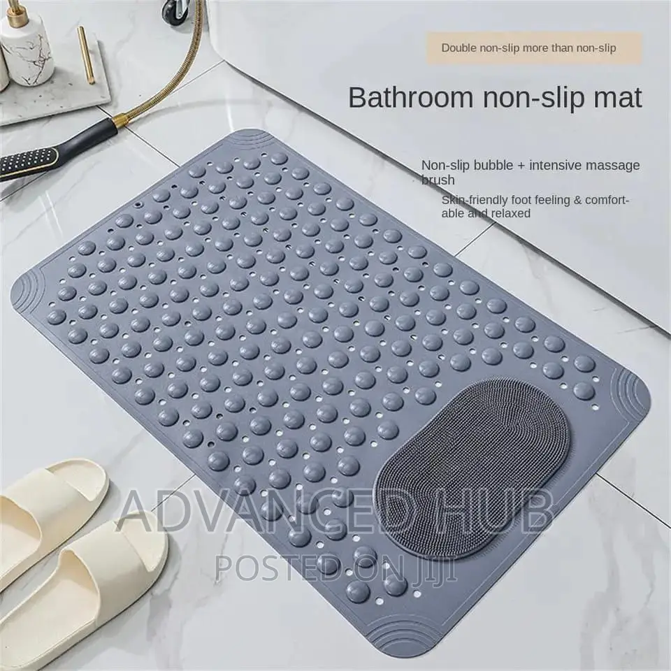 Bathroom Antislip Mat With Lazy Scrubber