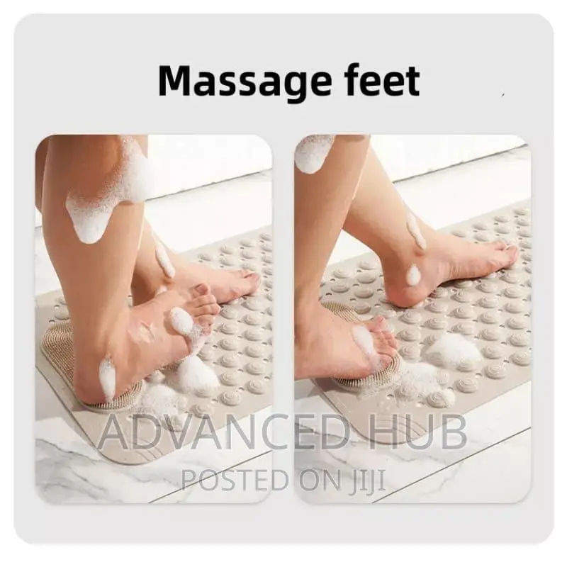 Bathroom Antislip Mat With Lazy Scrubber