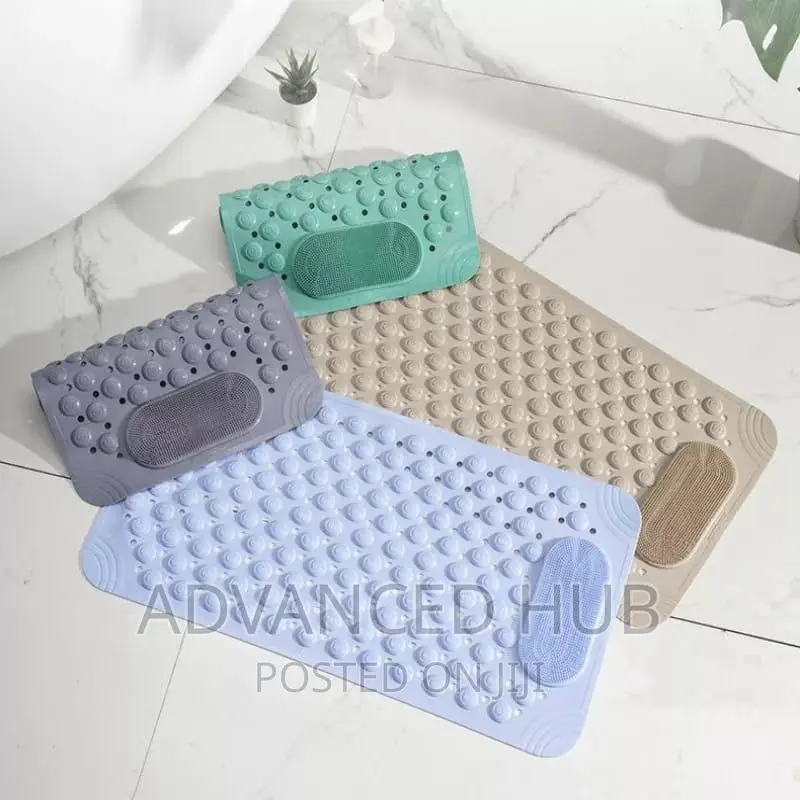 Bathroom Antislip Mat With Lazy Scrubber