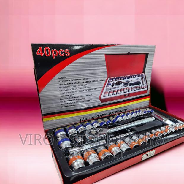 Original 40pcs Combination Socket Wrench 1⁄4 3⁄8 Ratchet - main view
