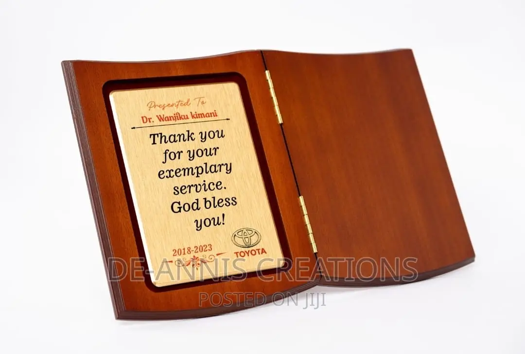 Open Flap Wooden Plaque