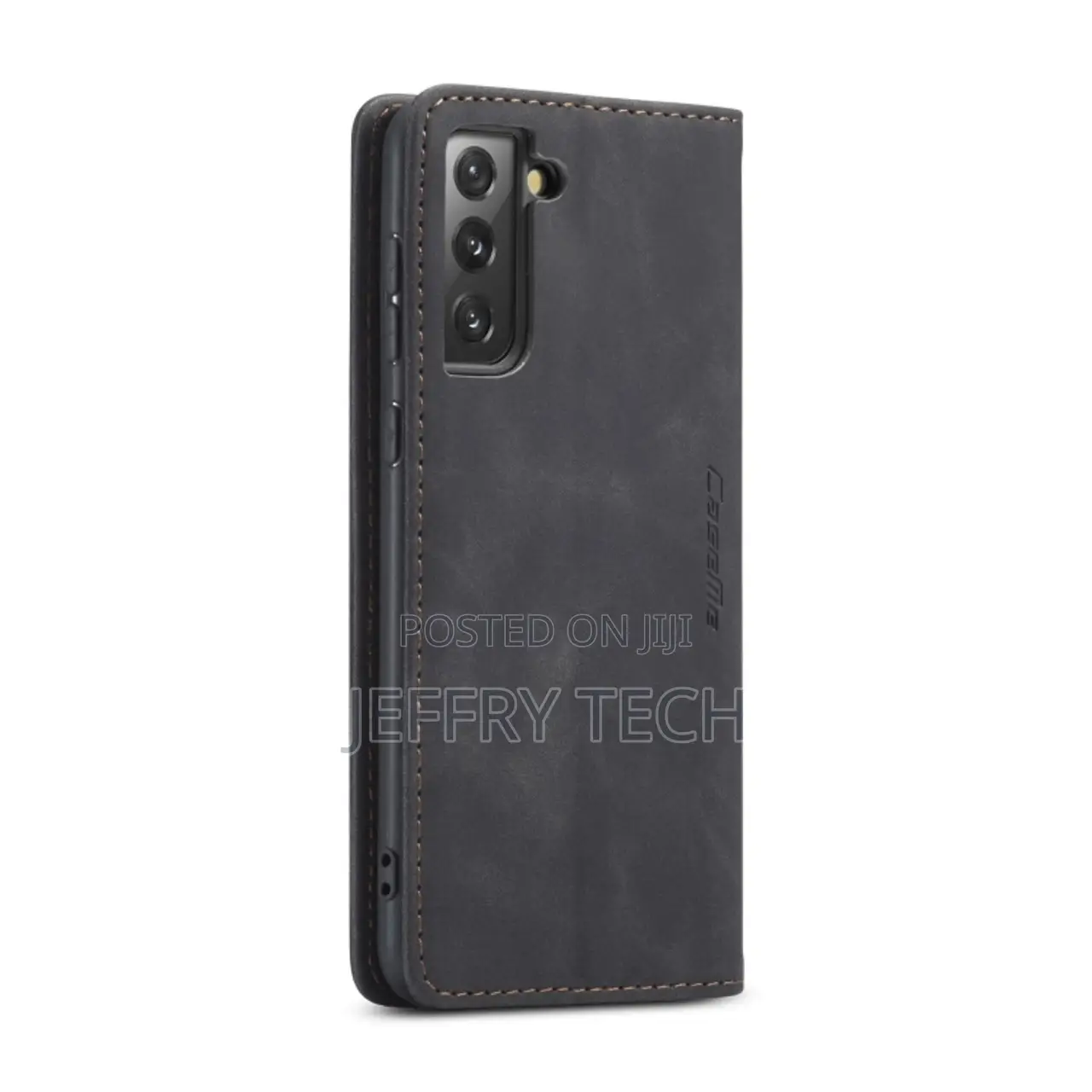 Samsung Galaxy S21 FE Flip Leather Card Slot Wallet - Black