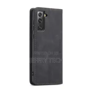 Samsung Galaxy S21 FE Flip Leather Card Slot Wallet - Black