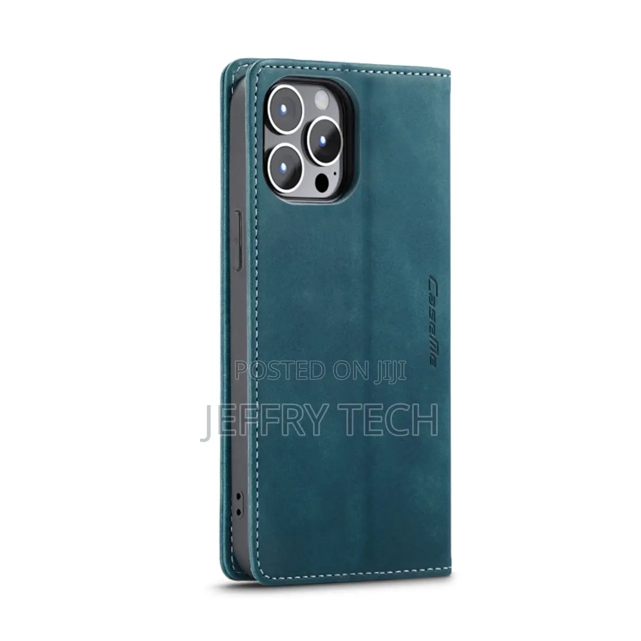 iPhone 14 Pro Max Retro Frosted Leather Flip Phone Case Blue