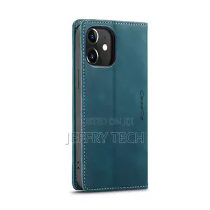 iPhone 12 / 12 Pro Flip Leather Case With Card Slot Blue
