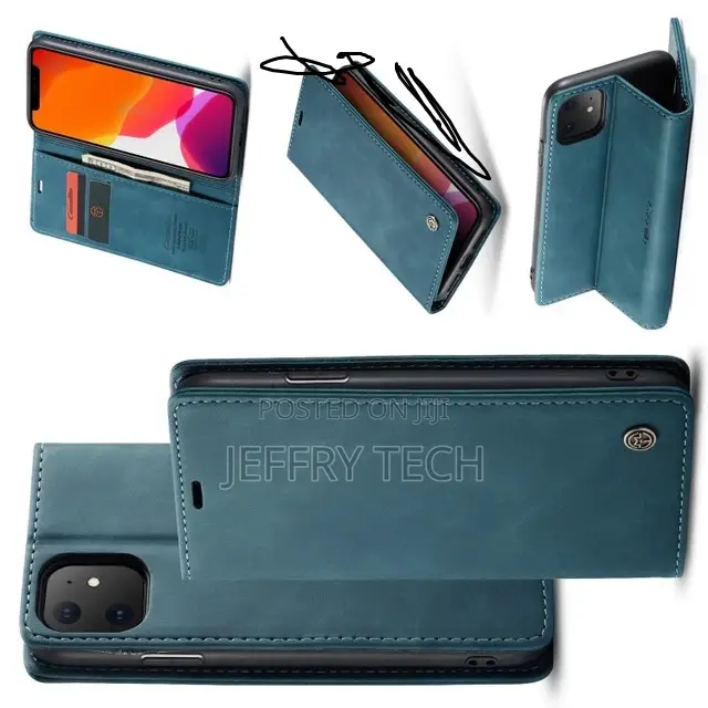 Flip Leather Case With Card Slot Wallet iPhone 11 Black
