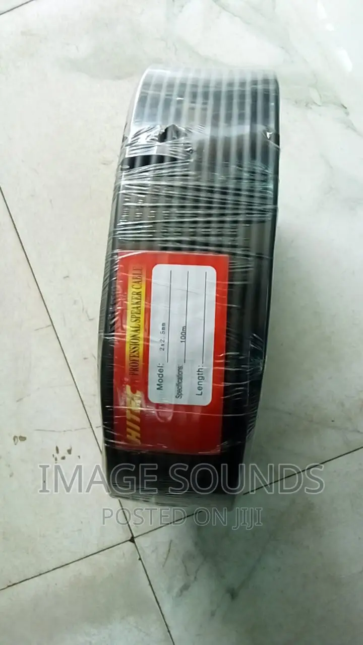 Speaker Cable 2.5mm X 100 Meters Black Flex