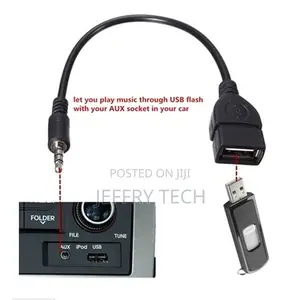 3.5mm Male Audio AUX Jack to USB 2.0 Type a Female OTG Conve