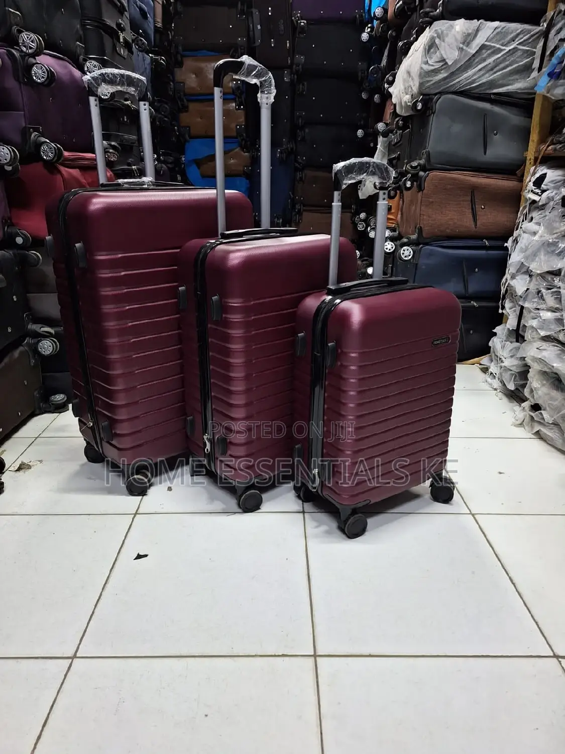 3 in 1 Plastic Suitcases Set -Different Colours