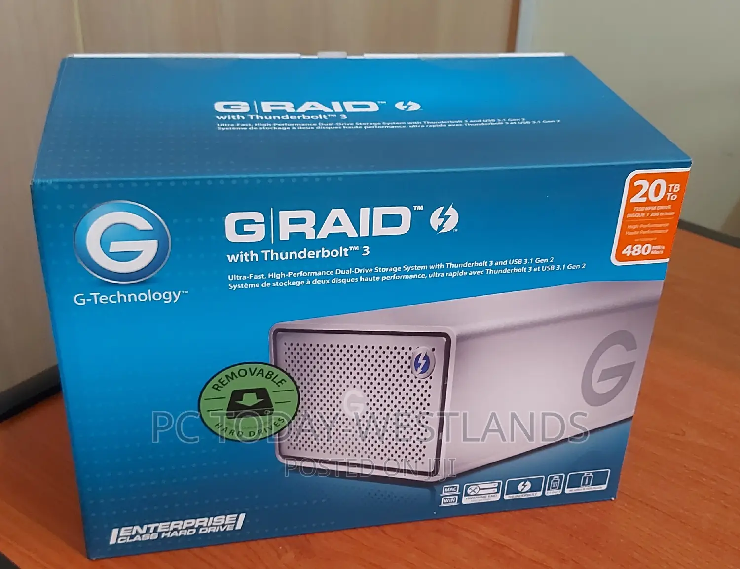 G-Technology 20tb G-Raid W/ Thunderbolt 3, Usb-C Usb 3.1 Gen