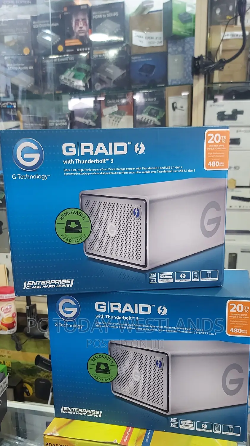 G-Technology 20tb G-Raid W/ Thunderbolt 3, Usb-C Usb 3.1 Gen