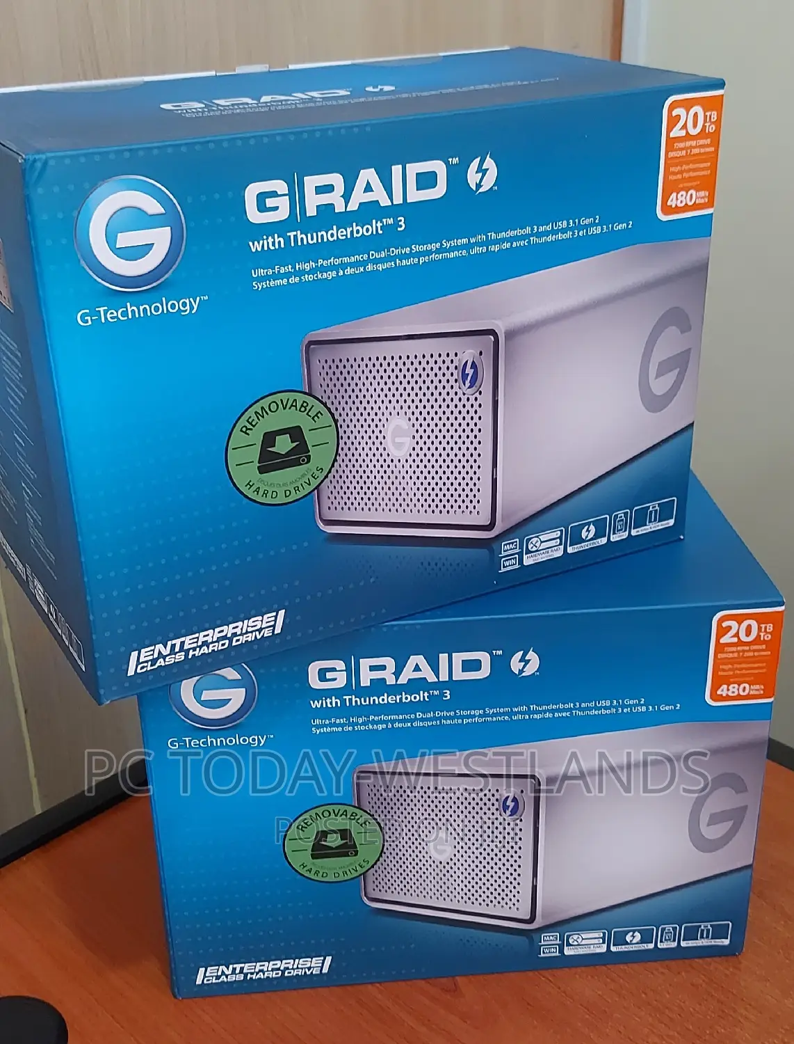 G-Technology 20tb G-Raid W/ Thunderbolt 3, Usb-C Usb 3.1 Gen