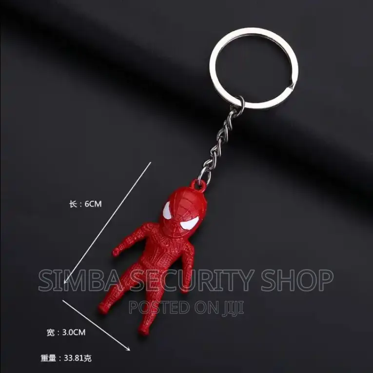 Spider Man Keychain Keyholder Metal Full Body Pendant Doll