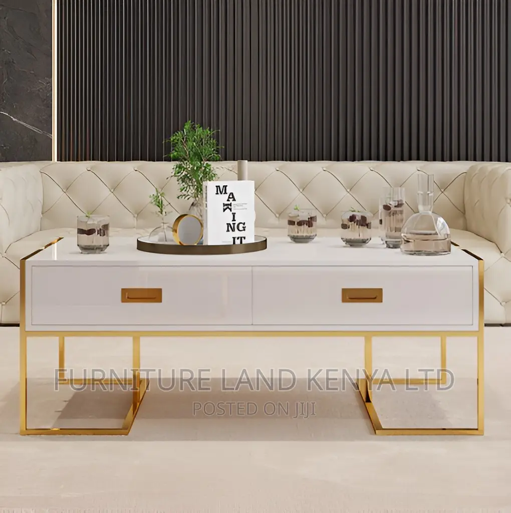 Aspen White and Gold Gloss Coffee Table in Mombasa Road Furniture