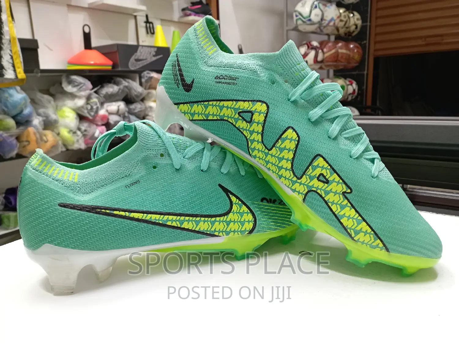 Green Nike Mercurial Air Zoom Football Boots