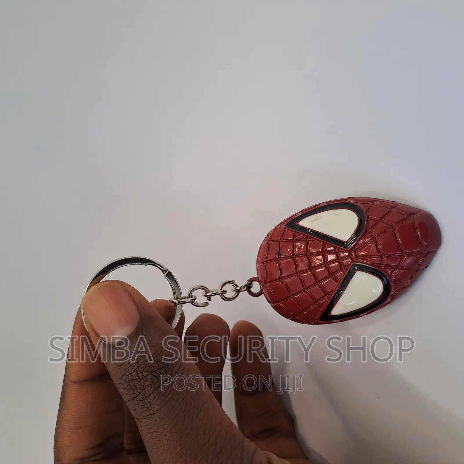 Spider Man Head Keychain Keyholder Metal Key Ring Pendant