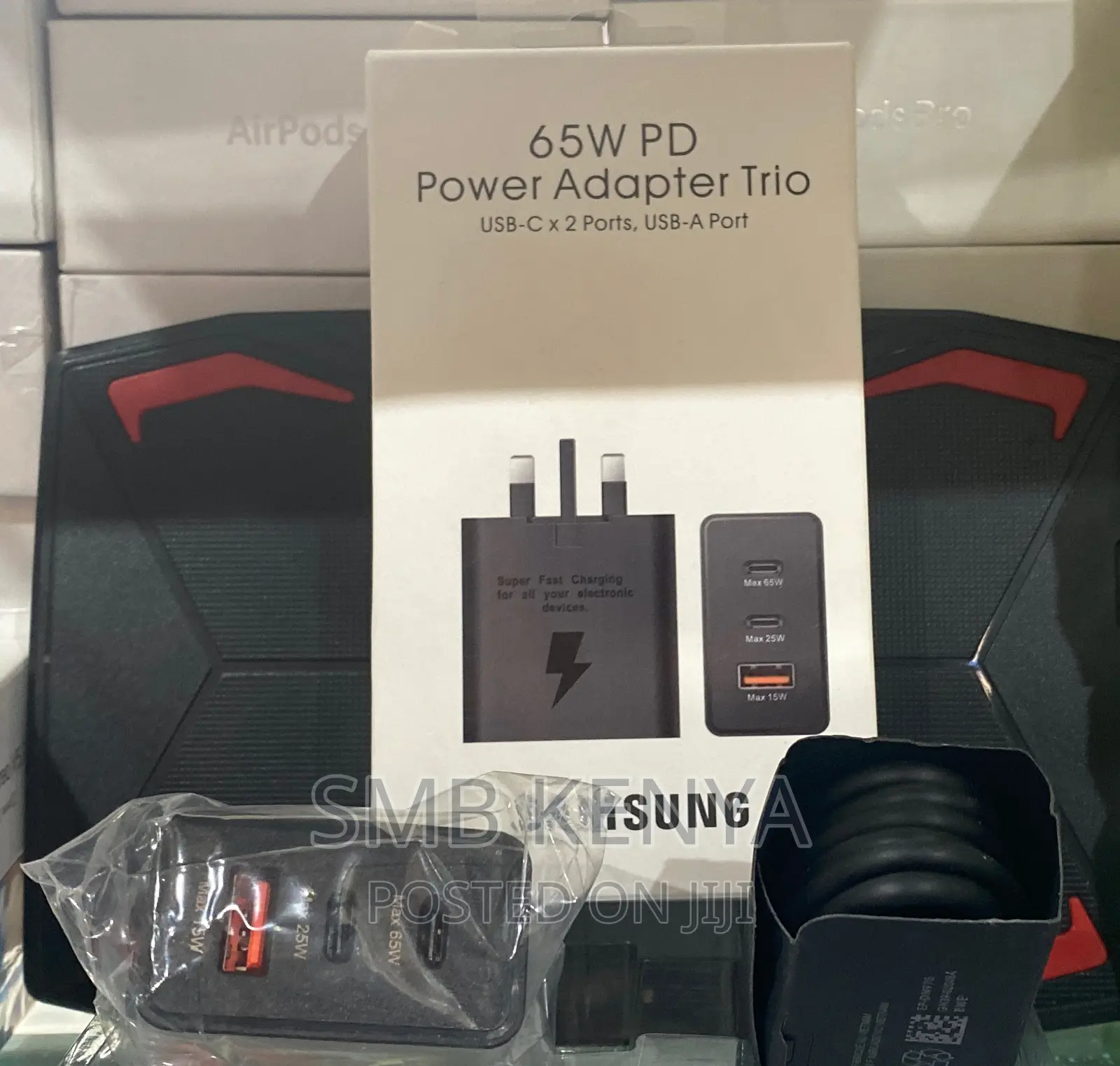 Samsung 65 W PD Power Adopter Trio With Type C to C Cable