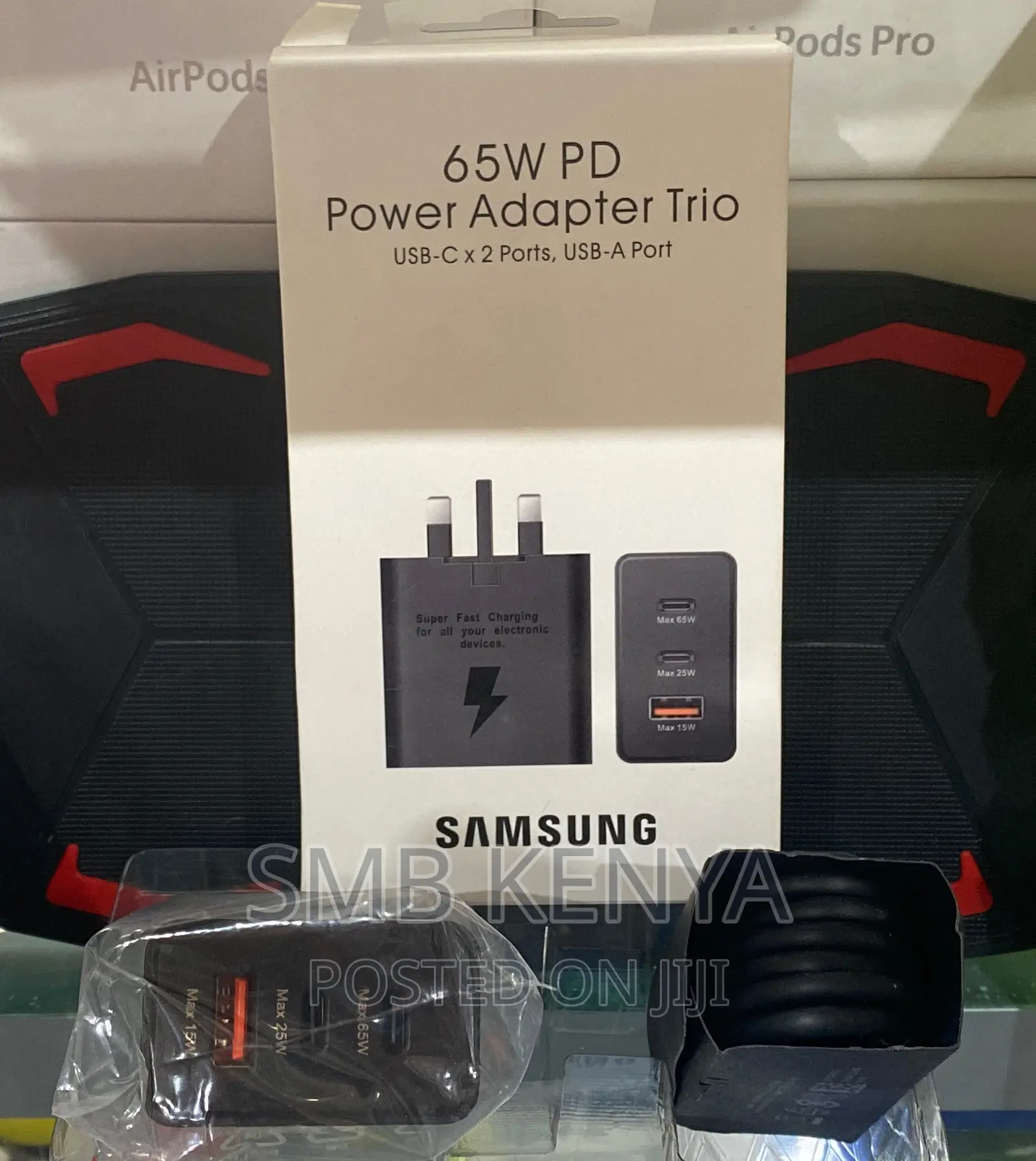 Samsung 65 W PD Power Adopter Trio With Type C to C Cable