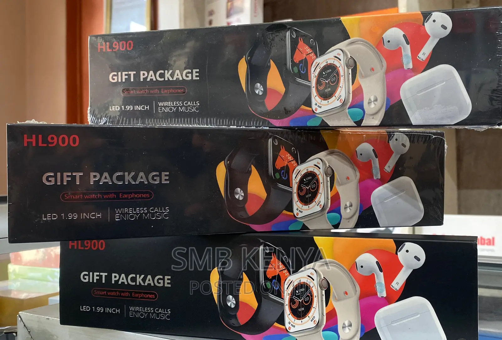 HL900 Gift Pack (Full Touch Screen Smart Watch With Airpods)