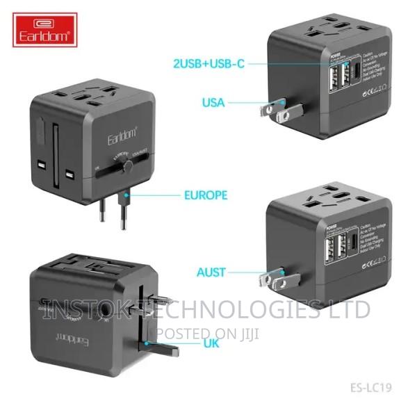 Earldom LC19 Universal Travel Adapter With USB-C - thumbnail 2