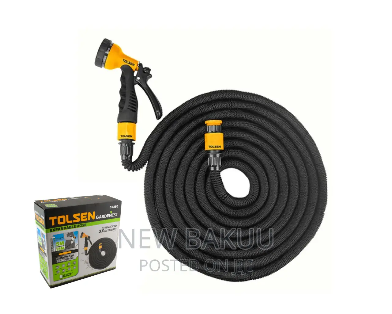 TOLSEN Expandable Garden Hose 5-15m + Connectors + Gun