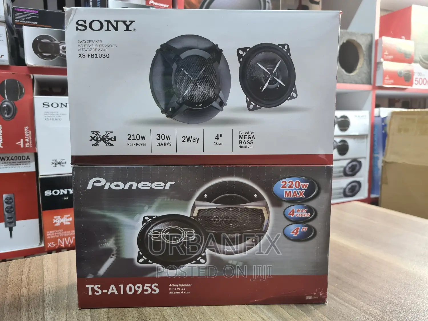 Sony and Pioneer 4 Inch Dashboard Speakers - A Pair