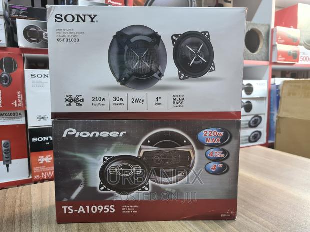 Sony and Pioneer 4 Inch Dashboard Speakers - A Pair