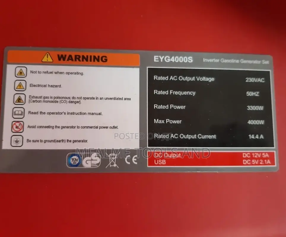 O/S Invertor Generator 3.3kva Pure Sine Wave Technology, Petrol