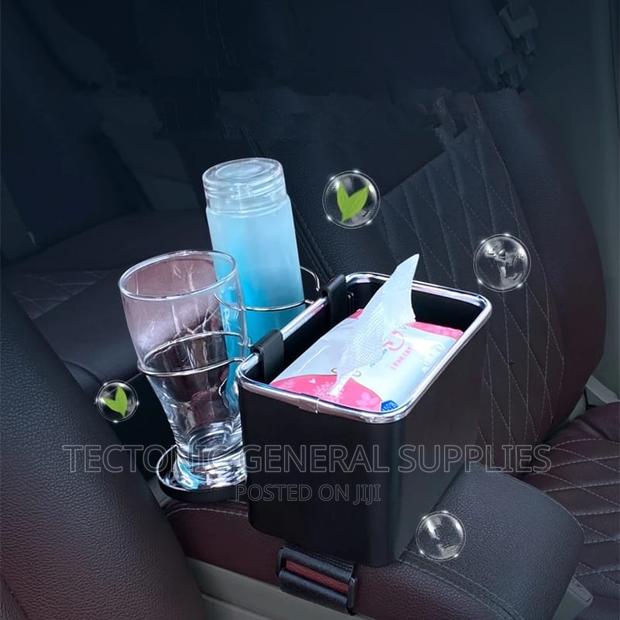 New Multi-Function Car Storage Box With Drink Holder Armrest - thumbnail 3